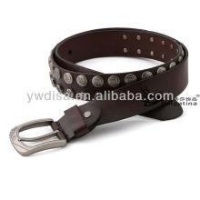 Real Mens Brown Ceintures en cuir Metal Rivet Belts en gros BC4560G-3